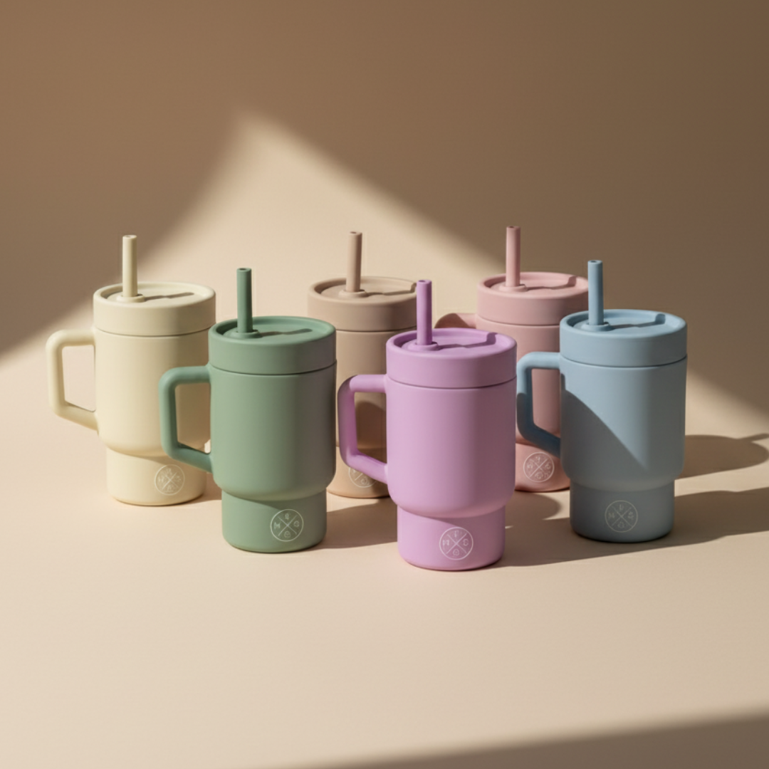 My Little Silicone Tumbler Solid Color - Denim Blue