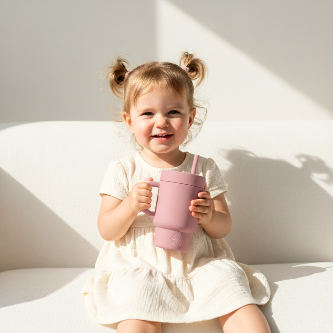 My Little Silicone Tumbler Solid Color - Pink