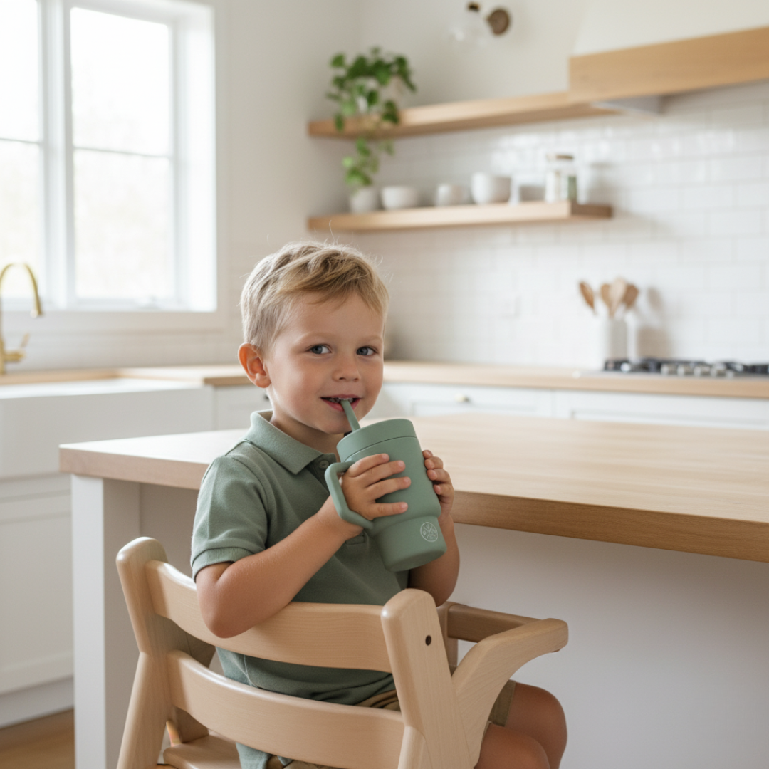 My Little Silicone Tumbler Solid Color - Sage