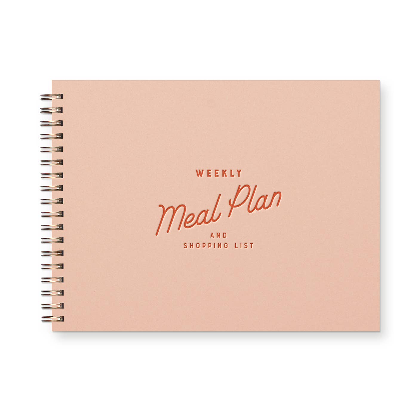 Retro Weekly Meal Planner Blush