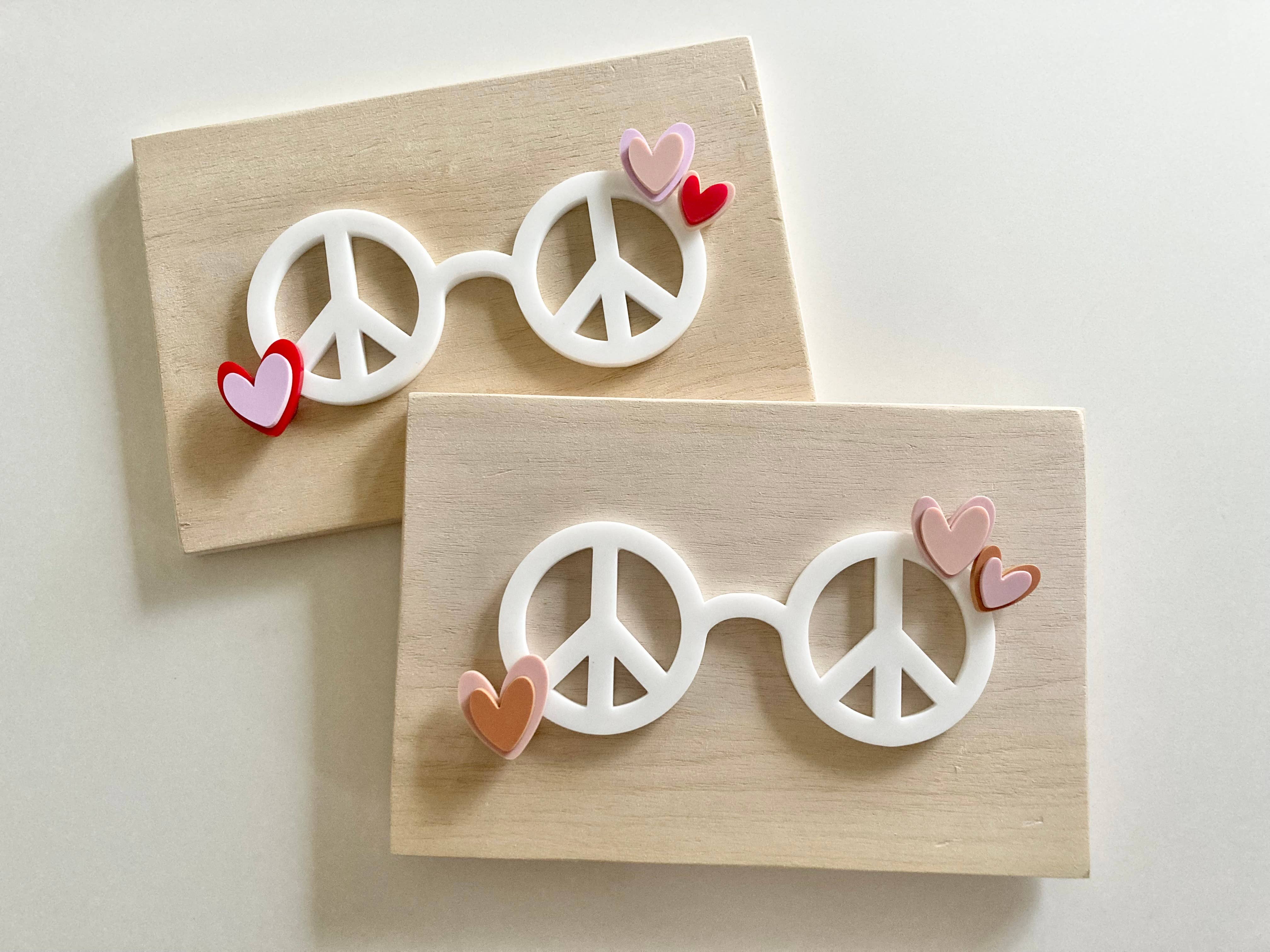 Love Peace Sign Glasses