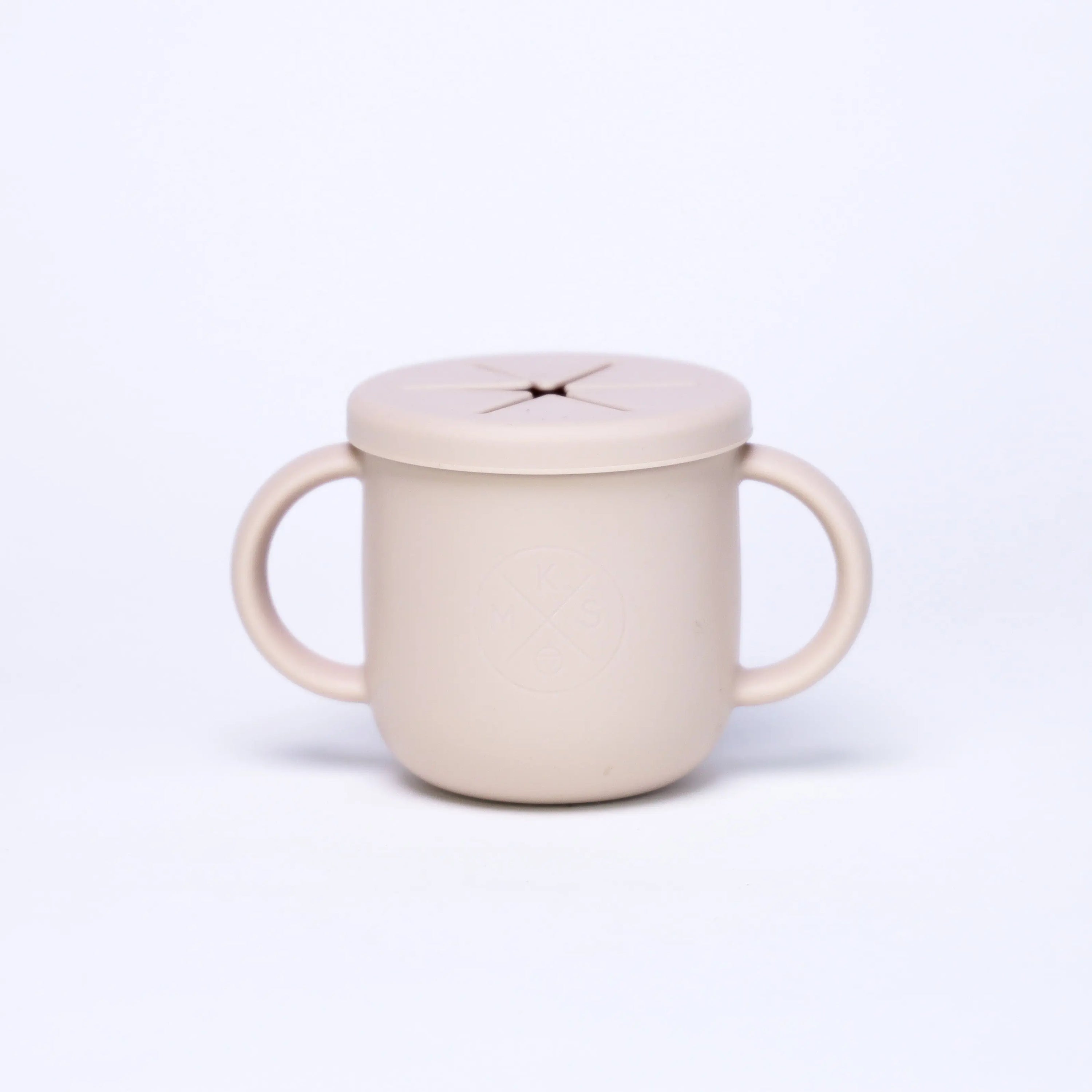 All-in-One Silicone Sippy Snack Cup Cream - MKS Miminoo