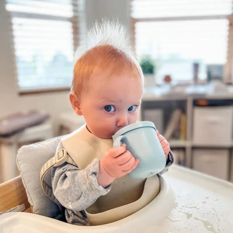 All-in-One Silicone Sippy Snack Cup Cream - MKS Miminoo