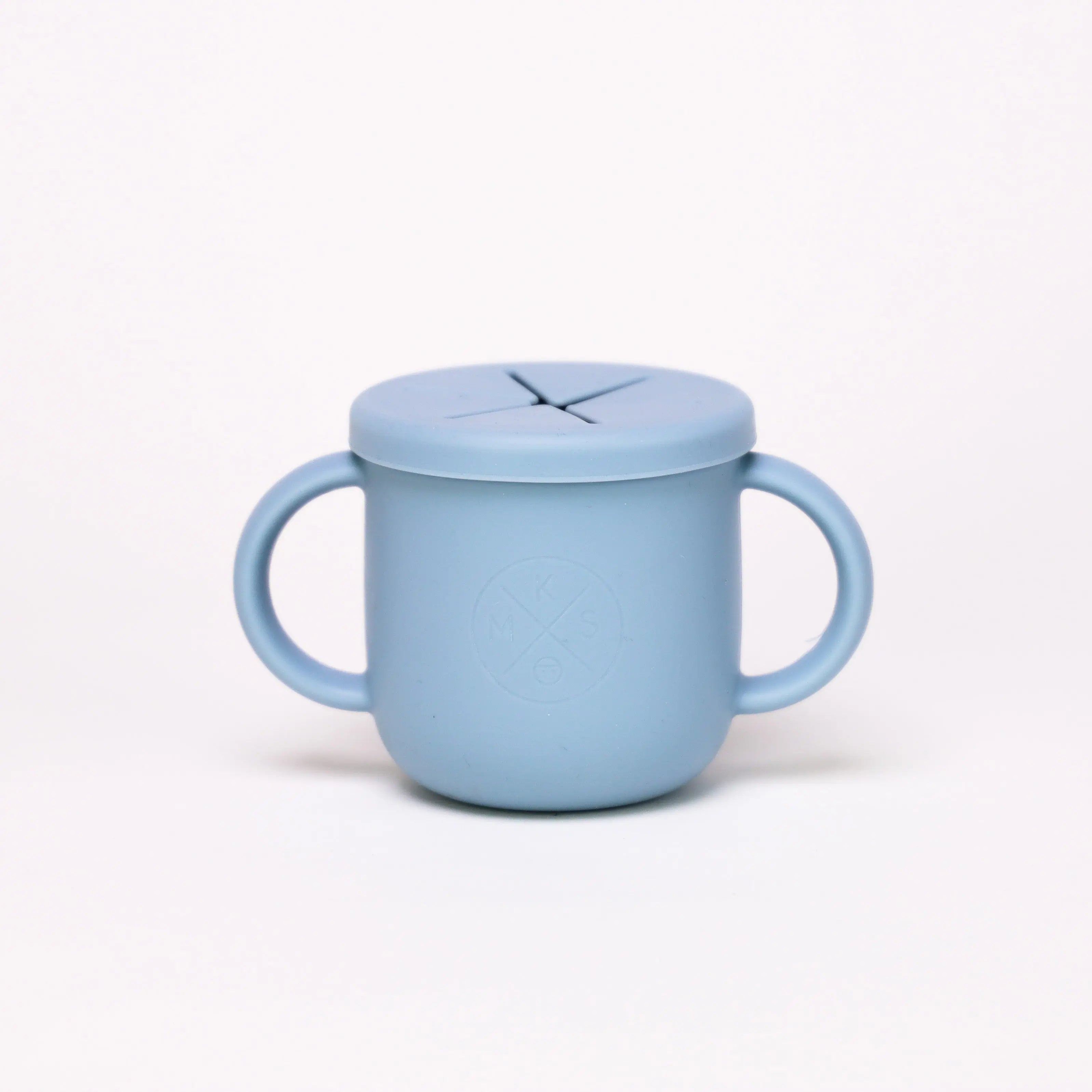 All-in-One Silicone Sippy Snack Cup Powder Blue - MKS Miminoo