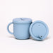All-in-One Silicone Sippy Snack Cup Powder Blue - MKS Miminoo