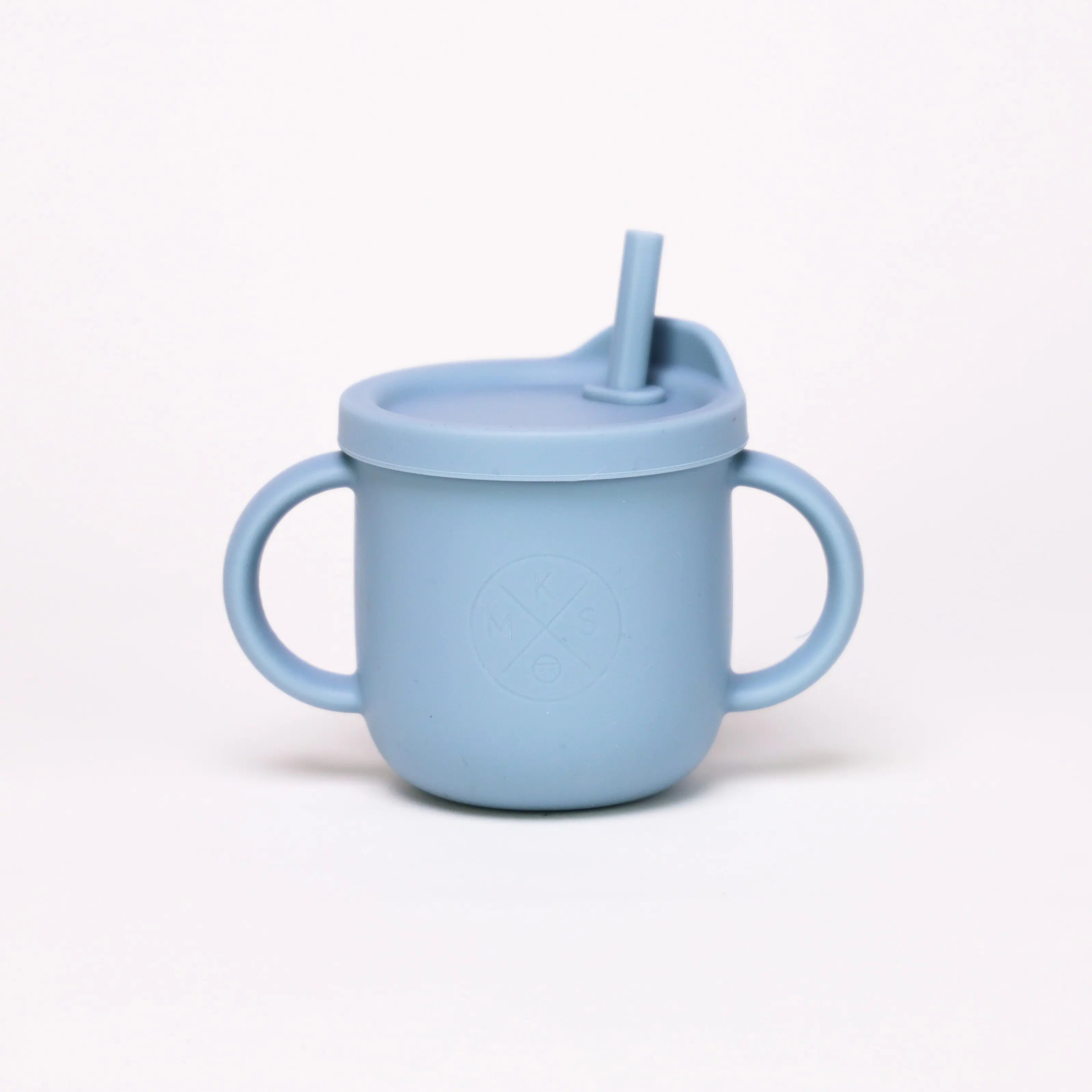 All-in-One Silicone Sippy Snack Cup Powder Blue - MKS Miminoo