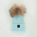 Angora Classic Line Single Snap On Pom Pom Beanie Mint MKS MIMINOO
