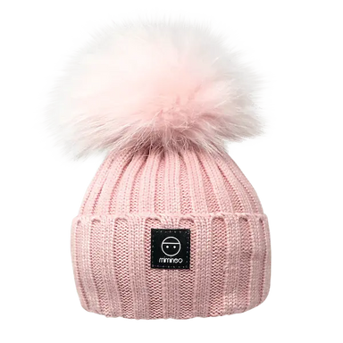 Angora Classic Line Single Snap On Pom Pom Hat Blush Pink-Winter Beanies-Mix & Match baby beanie winter hat snap on removable pompom single or double by MKS Miminoo Arizona USA