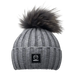 Angora Classic Line Single Snap On Pom Pom Hat Charcoal-Winter Beanies-Mix & Match baby beanie winter hat snap on removable pompom single or double by MKS Miminoo Arizona USA