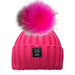 Angora Classic Line Single Snap On Pom Pom Hat Fuchsia Pink-Winter Beanies-Mix & Match baby beanie winter hat snap on removable pompom single or double by MKS Miminoo Arizona USA