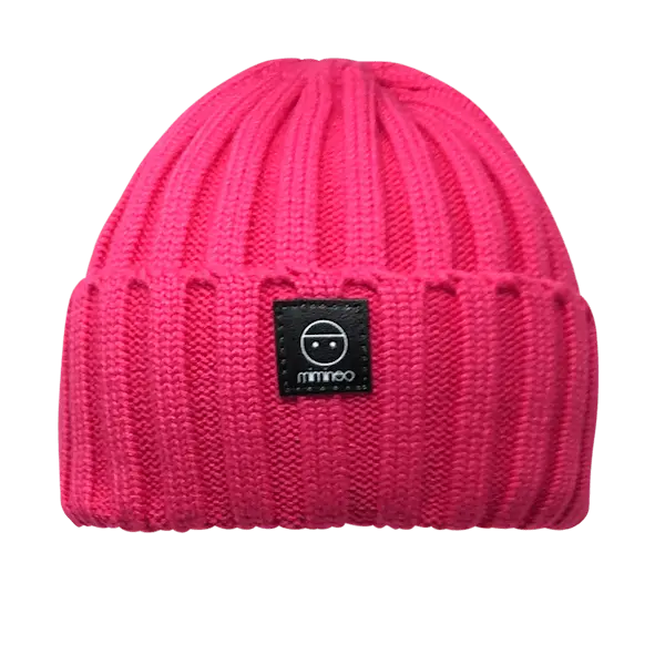 Angora Classic Line Single Snap On Pom Pom Hat Fuchsia Pink-Winter Beanies-Mix & Match baby beanie winter hat snap on removable pompom single or double by MKS Miminoo Arizona USA