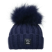 Angora Classic Line Single Snap On Pom Pom Hat Navy-Winter Beanies-Mix & Match baby beanie winter hat snap on removable pompom single or double by MKS Miminoo Arizona USA