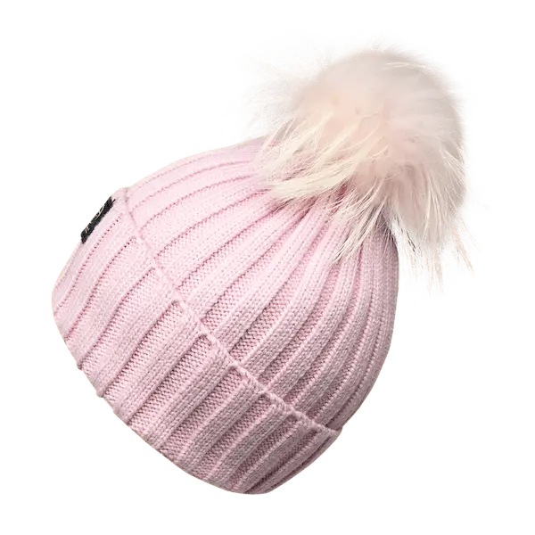 Angora Classic Line Single Snap On Pom Pom Hat Pink-Winter Beanies-Mix & Match baby beanie winter hat snap on removable pompom single or double by MKS Miminoo Arizona USA
