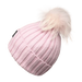 Angora Classic Line Single Snap On Pom Pom Hat Pink-Winter Beanies-Mix & Match baby beanie winter hat snap on removable pompom single or double by MKS Miminoo Arizona USA