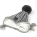 Baby Fleece Lining Merino Beanie Single Faux Fur Snap On Pom Grey-Winter Beanies-Mix & Match baby beanie winter hat snap on removable pompom single or double by MKS Miminoo Arizona USA