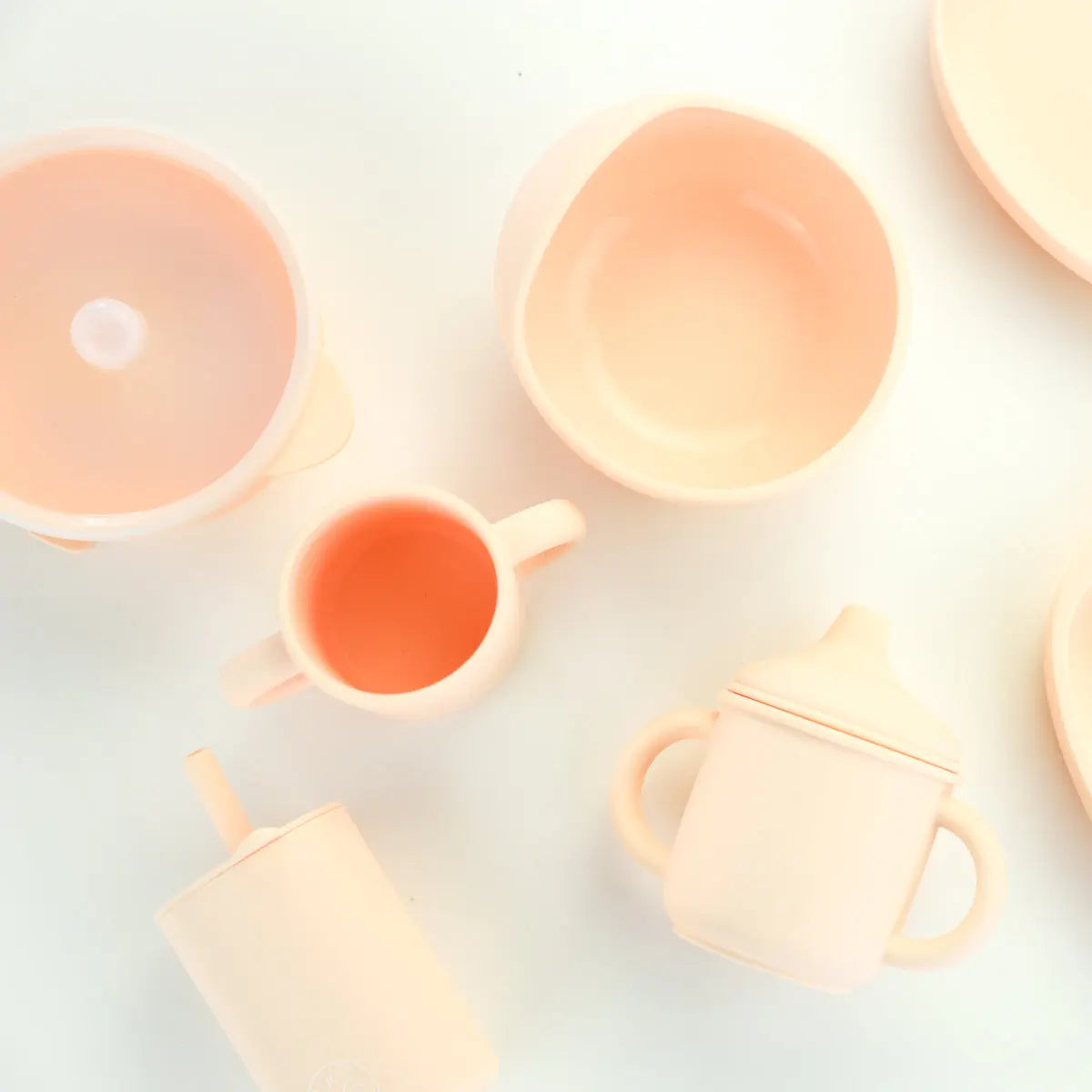 Baby & Toddler Feeding Bowl Set - Soft pink - MKS Miminoo