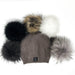 Brown Angora Slouchy Beanie with Large Snap On Pom Pom-Winter Beanies-Mix & Match baby beanie winter hat snap on removable pompom single or double by MKS Miminoo Arizona USA