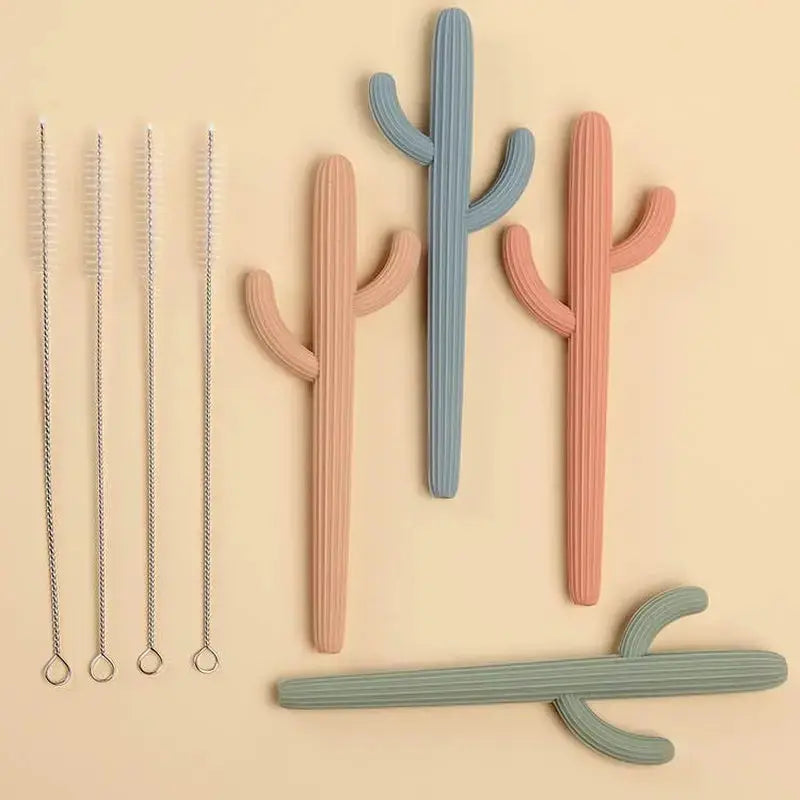 Cactus Silicone Teether & Straw for kids and adults - MKS Miminoo