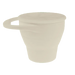 Collapsible Silicone Snack Cup in Beige A SNACK CUP by MKS Unbreakable, durable and low maintenance dinnerware by MKS Distribution LLC Gilbert Phoenix USA. Modern trendy minimalist design.