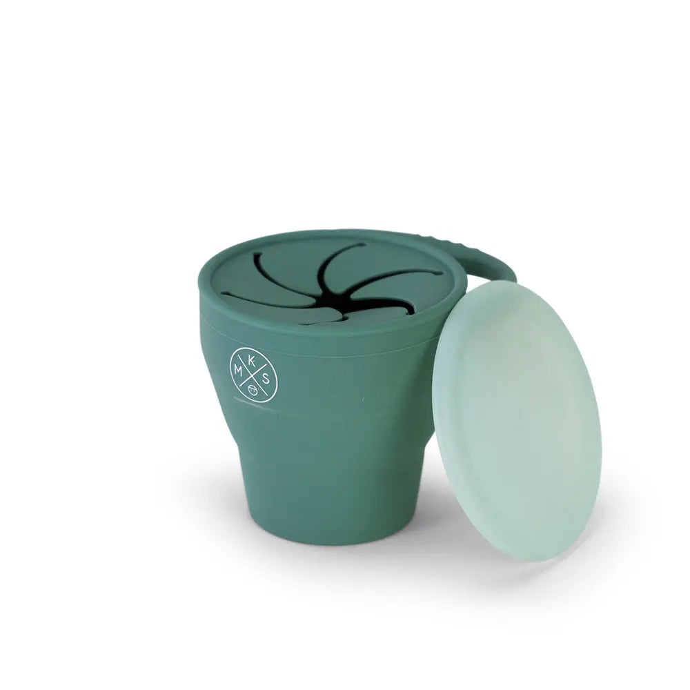 Collapsible Silicone Snack Cup - Duck Green MKS MIMINOO