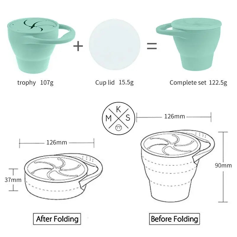  Collapsible Silicone Snack Cup Baby and Toddler by MKS USA