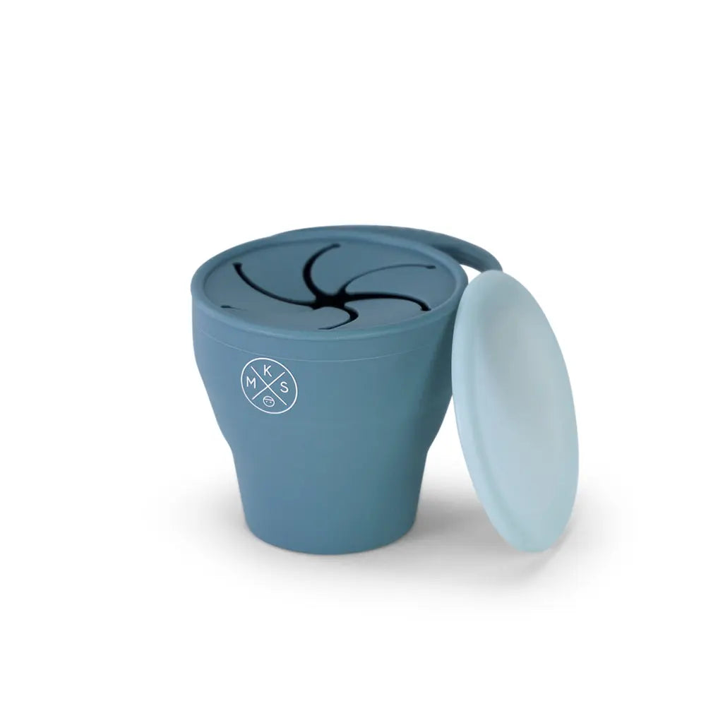 Collapsible Silicone Snack Cup - Petroleum MKS MIMINOO