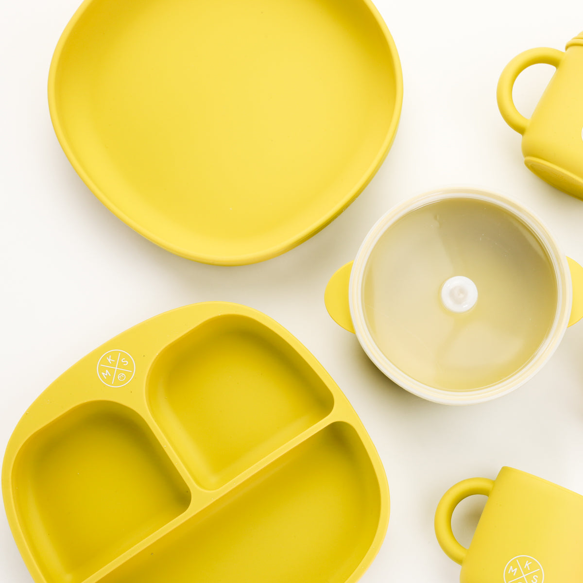 Silicone Bowl with lid - Mustard