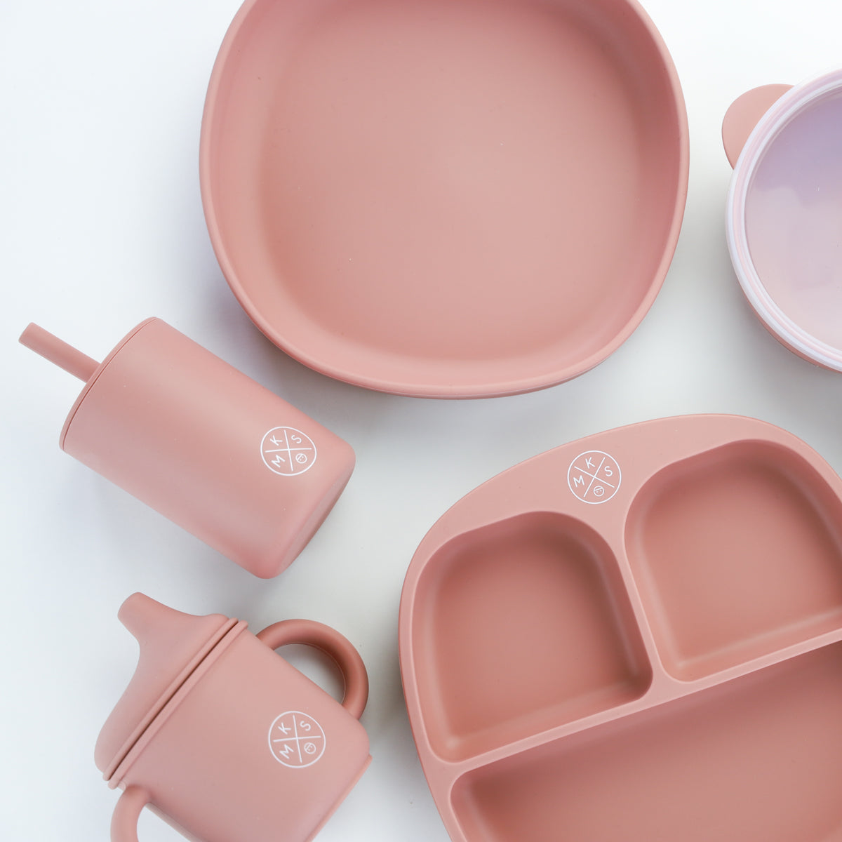 Baby & Toddler Feeding Bowl Set - Dusty Pink