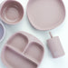 Suction plate compartments dinnerware babies silicone reusable durable unbreakable dinnerware mks miminoo arizona usa lilac mauve girl pink