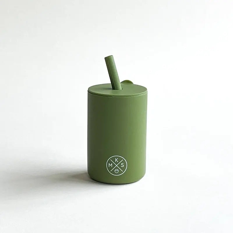 Drinking cup with straw - Army green - MKS Miminoo