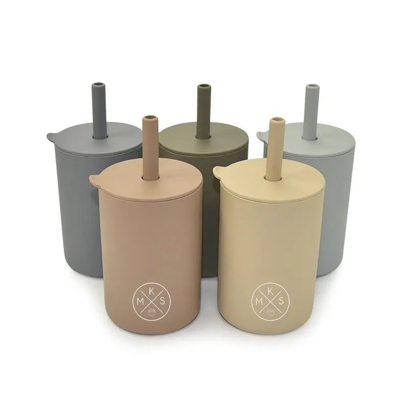 Drinking cup with straw - Beige - MKS Miminoo