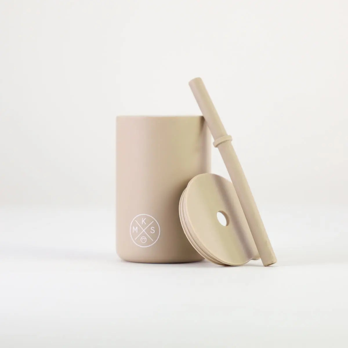 Drinking cup with straw - Beige - MKS Miminoo