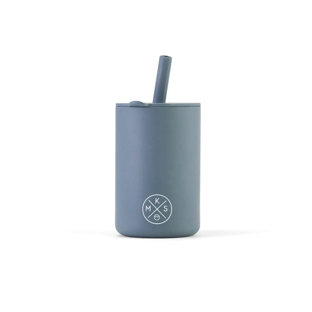 Drinking cup with straw - Charcoal - MKS Miminoo