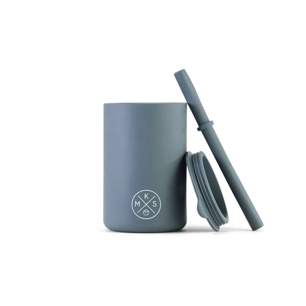 Drinking cup with straw - Charcoal - MKS Miminoo