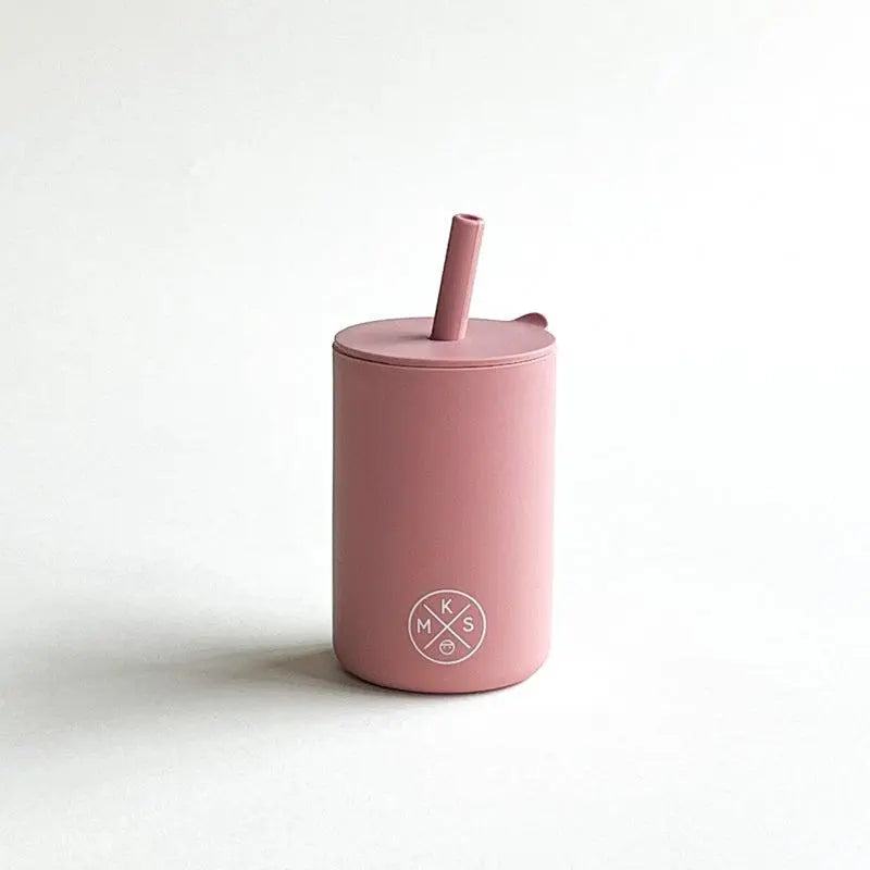 Drinking cup with straw - Dusty pink - MKS Miminoo
