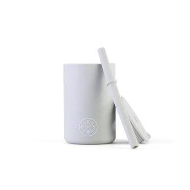 Drinking cup with straw - Light grey - MKS Miminoo