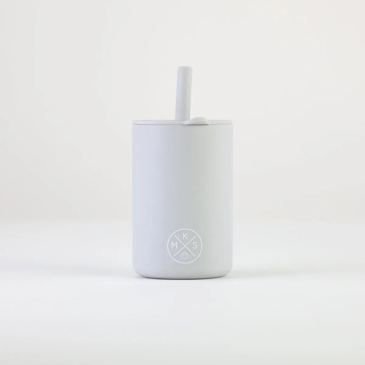 Drinking cup with straw - Light grey - MKS Miminoo