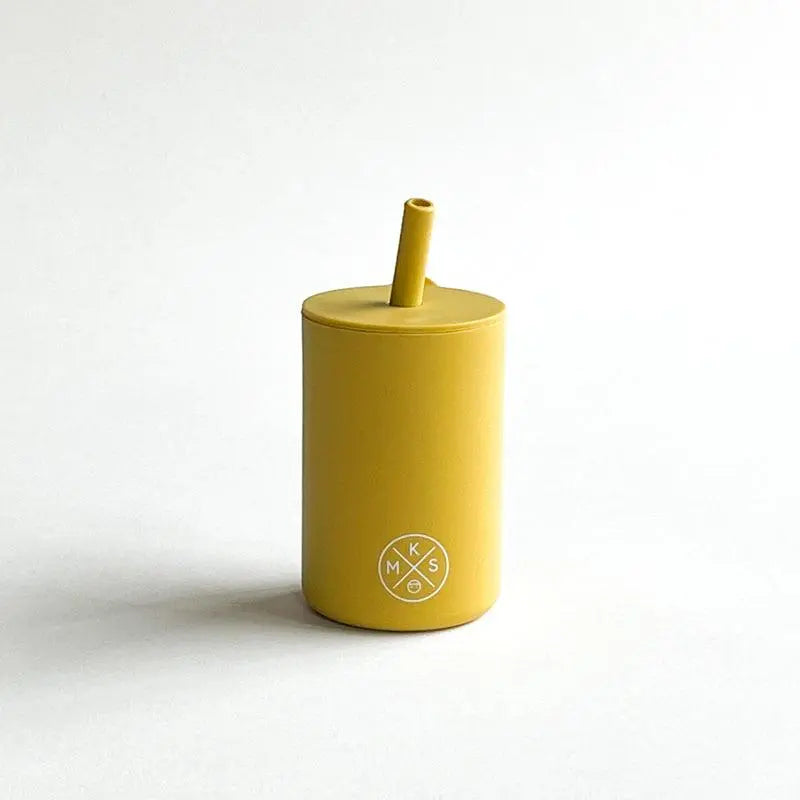 Drinking cup with straw - Mustard - MKS Miminoo