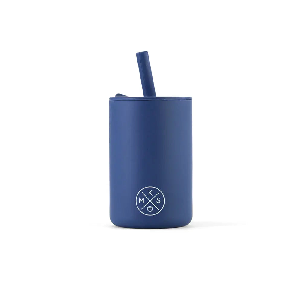 Drinking cup with straw - Navy - MKS Miminoo