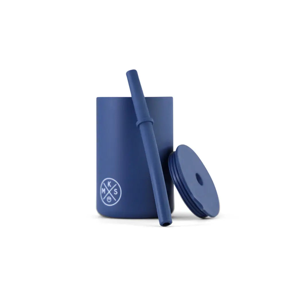Drinking cup with straw - Navy - MKS Miminoo