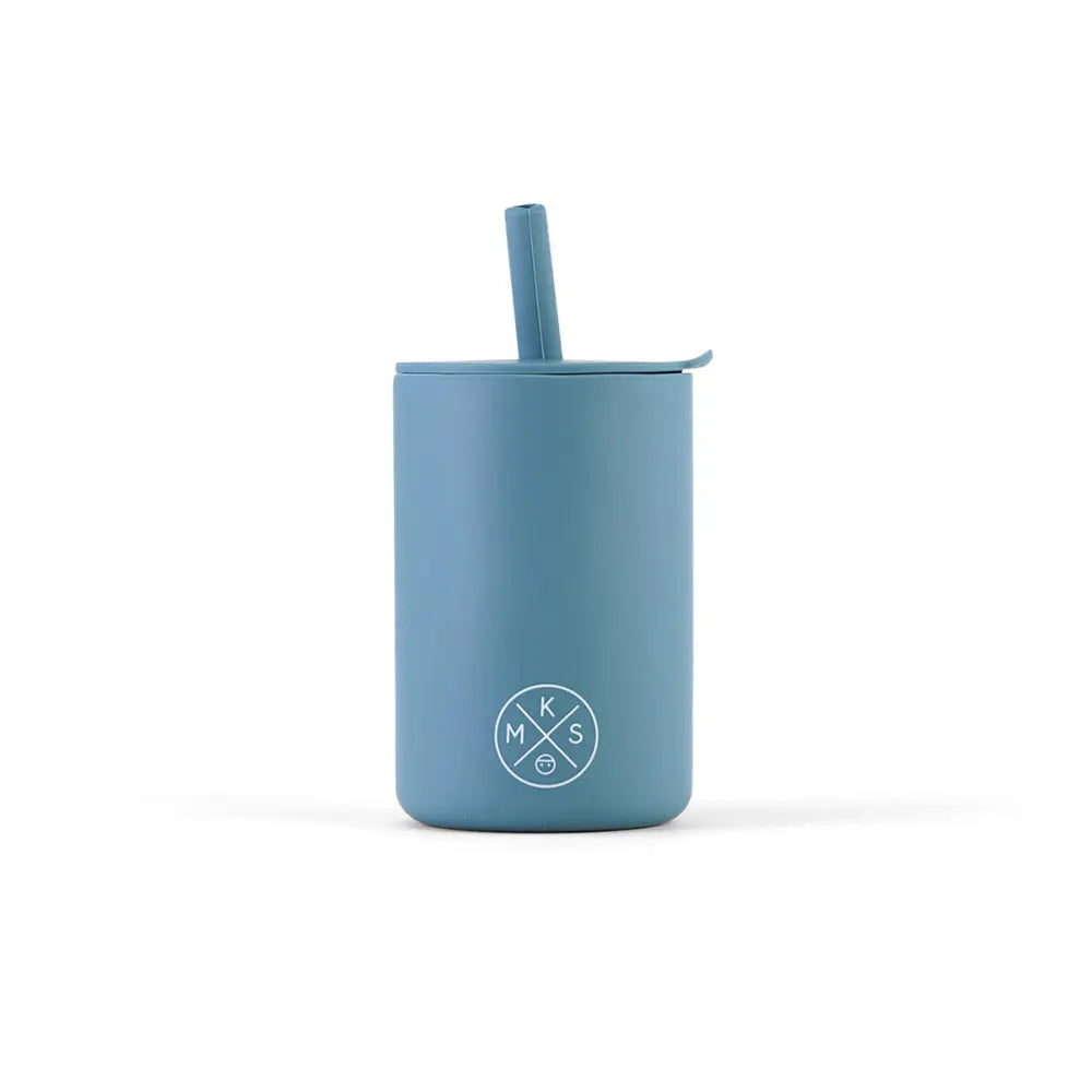 Drinking cup with straw - Petroleum - MKS Miminoo