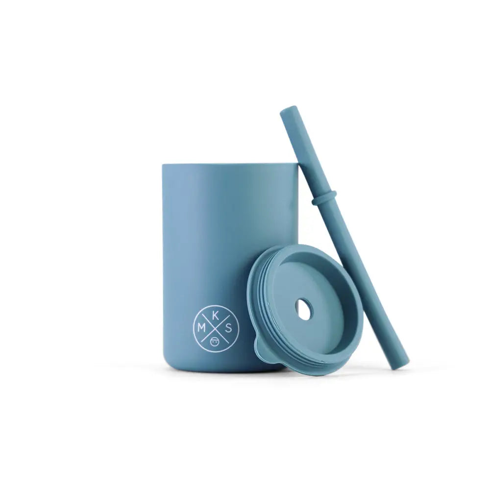Drinking cup with straw - Petroleum - MKS Miminoo