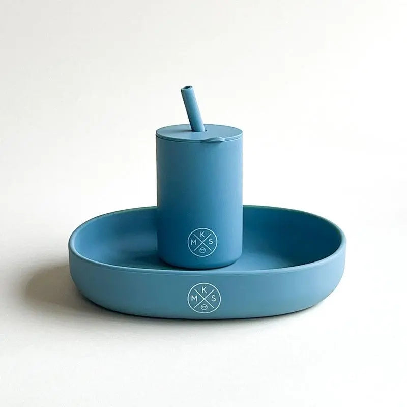 Drinking cup with straw - Petroleum - MKS Miminoo