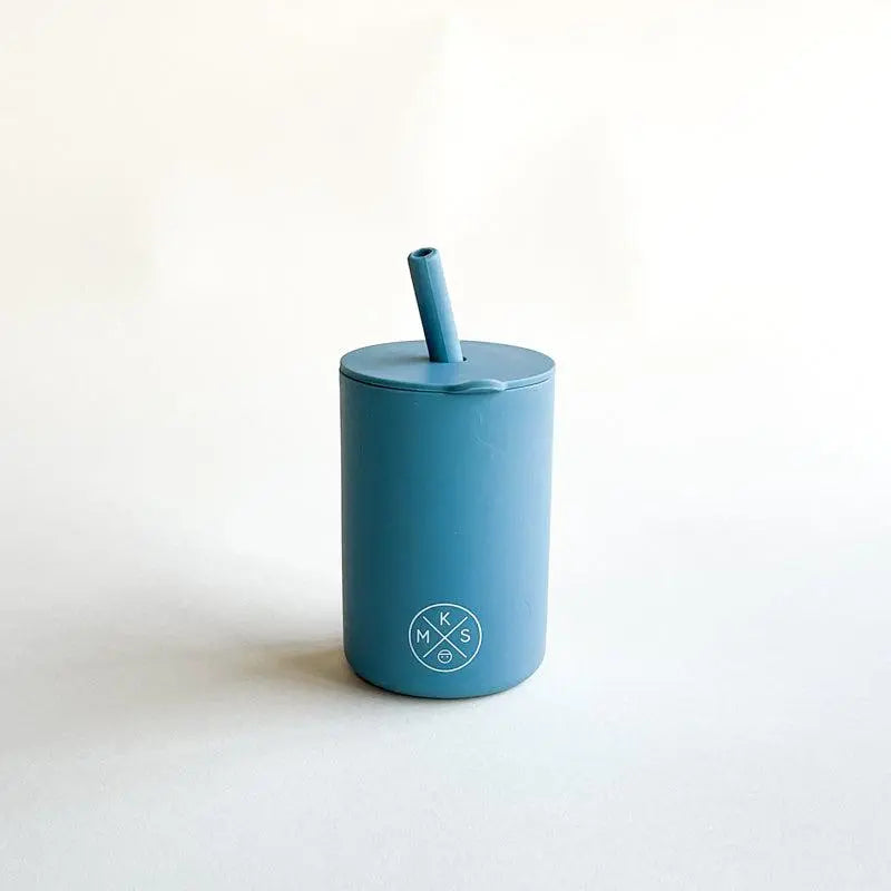 Drinking cup with straw - Petroleum - MKS Miminoo