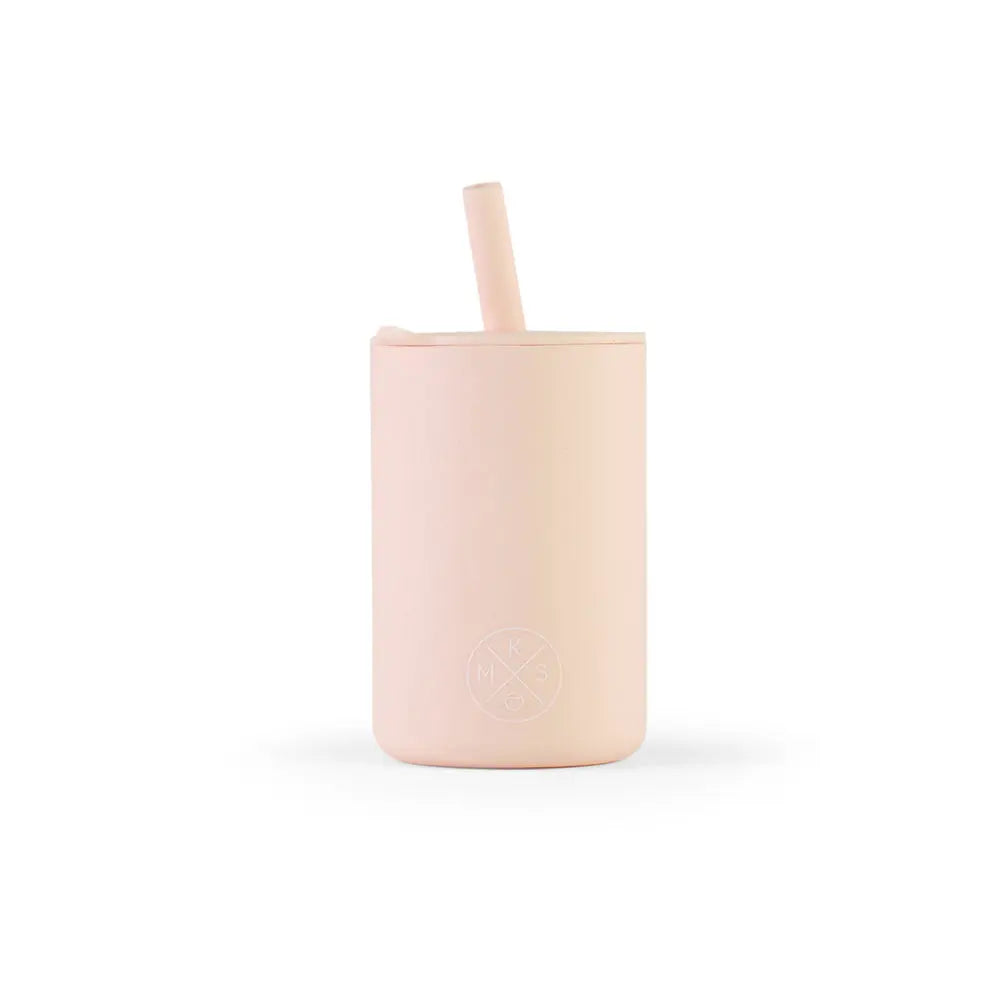 Drinking cup with straw - Soft pink - MKS Miminoo