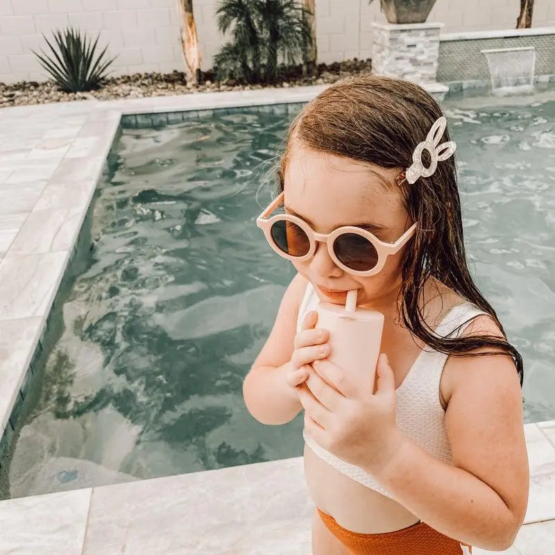 Drinking cup with straw - Soft pink - MKS Miminoo