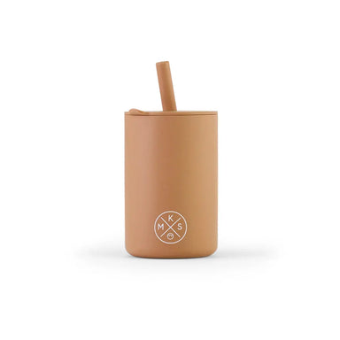 Drinking cup with straw - Taupe - MKS Miminoo