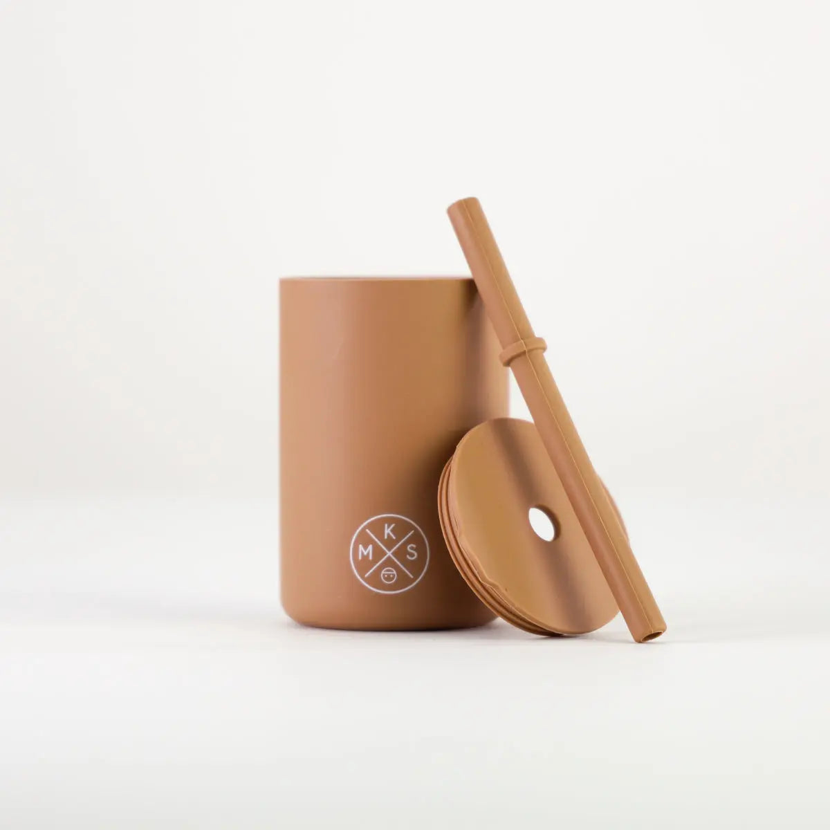 Drinking cup with straw - Taupe - MKS Miminoo
