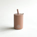 Drinking cup with straw - Taupe - MKS Miminoo