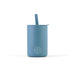 Drinking cup with straw babies toddlers kids silicone reusable durable unbreakable dinnerware mks miminoo arizona usa petrol blue turquoise